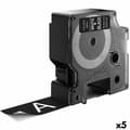 Miniatyrbillede 1 af 3: Lamineret tape til mærkningsmaskiner Dymo D1 53721 24 mm LabelManager™ Hvid Sort (5 enheder)