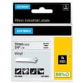 Miniatyrbillede 2 af 2: Lamineret tape til mærkningsmaskiner Rhino Dymo ID1-19 19 x 5,5 mm Sort Hvid Lim Auto bindemidler (5 enheder)