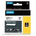 Miniatyrbillede 2 af 2: Lamineret tape til mærkningsmaskiner Rhino Dymo ID1-12 12 x 3,5 mm Sort Hvid Auto bindemidler (5 enheder)