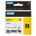 Miniatyrbillede 2 af 2: Lamineret tape til mærkningsmaskiner Rhino Dymo ID1-24 24 x 5,5 mm Sort Gul Lim Auto bindemidler (5 enheder)