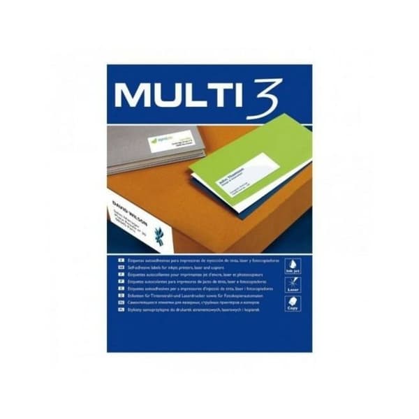 Selvklæbende etiketter MULTI 3   Hvid ret 500 Ark 105 x 48 mm
