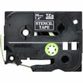 Miniatyrbillede 3 af 4: Lamineret tape til mærkningsmaskiner Brother STE-161 Sort Sort/Hvid 36 mm x 3 m