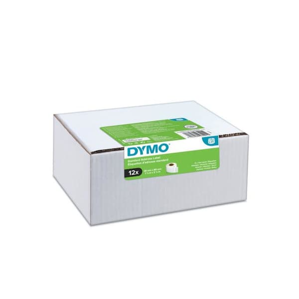 Printer labels Dymo 2093091 Hvid Sort/Hvid (12 enheder)