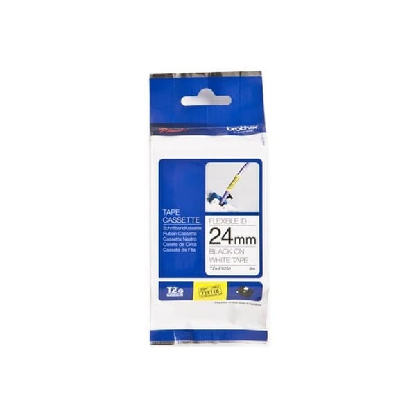Originale Blekkpatroner Brother TZe-FX251 Svart/Hvit 24 mm