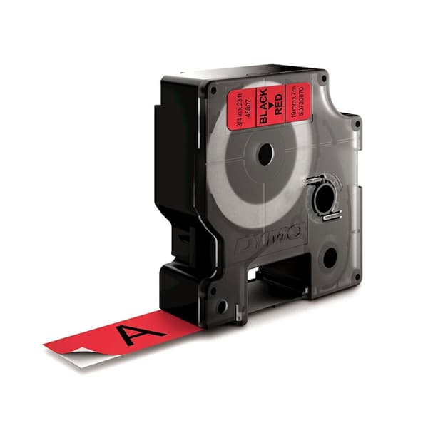 Laminoitu teippi tarrakoneelle Dymo D1 45807 LabelManager™ Musta Punainen (5 osaa)