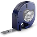 Pikkukuva 2 / 3: Laminoitu teippi tarrakoneelle Dymo 91208 LetraTag® Musta Hopea 12 mm (10 osaa)