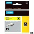 Pikkukuva 1 / 2: Laminoitu teippi tarrakoneelle Rhino Dymo ID1-12 Keltainen Musta 12 x 1,5 mm (5 osaa)