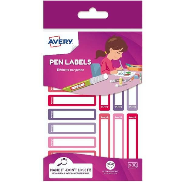 Liimaetiketit Avery RESMI30F-UK Valkoinen Punainen 10 x 50 mm (30 osaa)