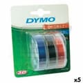 Pikkukuva 1 / 2: Laminoitu teippi tarrakoneelle Dymo 9 mm x 3 m Punainen Musta Sininen (5 osaa)