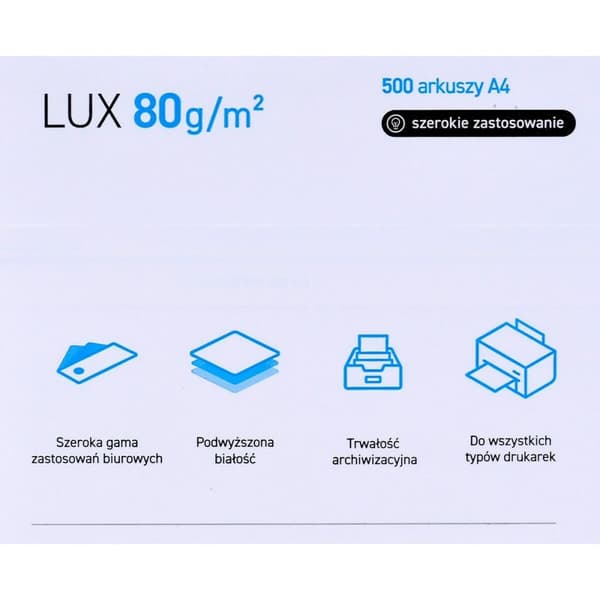 Painopaperi POL International Paper Lux Valkoinen A4 500 Levyt