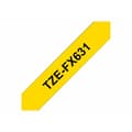 Miniatyrbild 2 av 4: Laminerat Band till Etikettskrivare Brother TZEFX631 Gul 12 mm