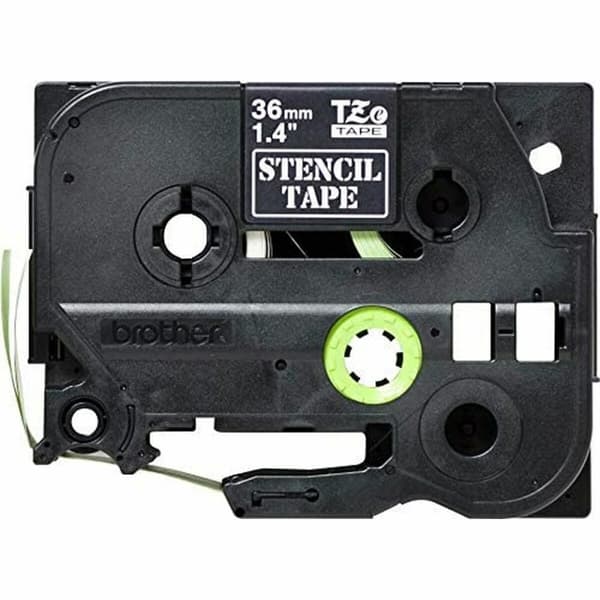 Laminoitu teippi tarrakoneelle Brother STE-161 Musta Musta/valkoinen 36 mm x 3 m