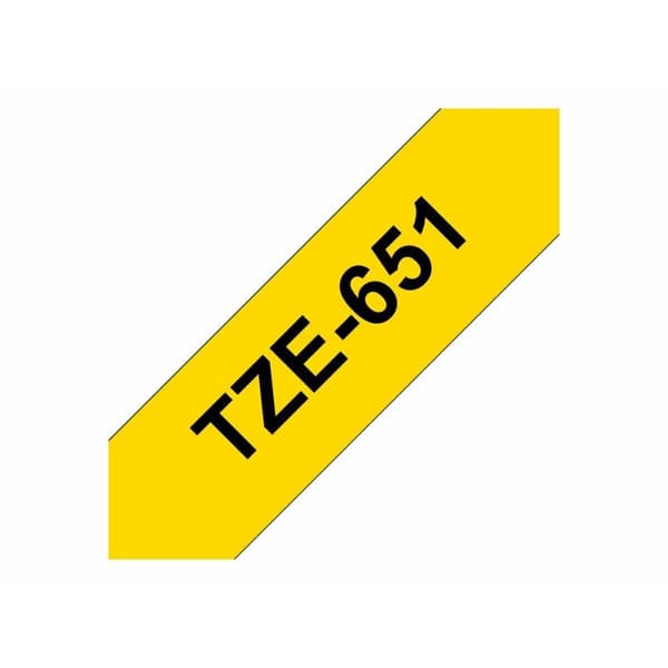 Laminoitu teippi tarrakoneelle Brother TZE651 Musta