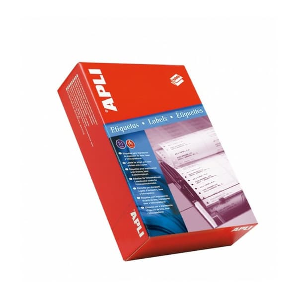 Etiketter till Skrivare Apli 500 Blad 43,2 x 65,6 mm Vit