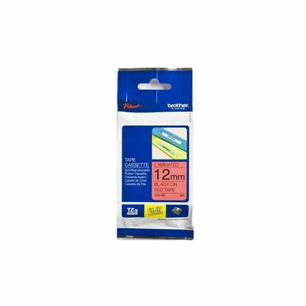 Laminerat Band till Etikettskrivare Brother TZE431 Röd/Svart 12 mm 12 mm x 8 m