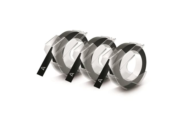 Präglingsband DYMO 9mmx3m svart 3/fp