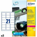 Miniatyrbillede 1 af 2: Printer labels Avery Hvid 20 Ark 63,5 x 38,1 mm (5 enheder)
