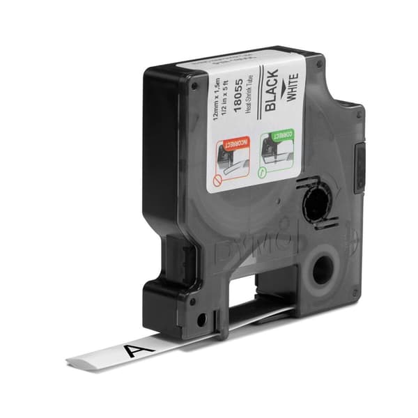 Lamineret tape til mærkningsmaskiner Dymo 18055 Hvid 12 mm