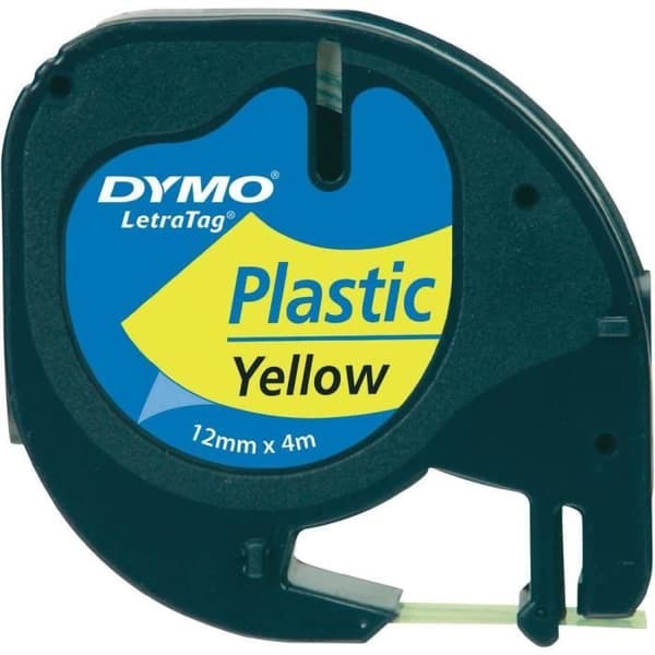 Ruban Dymo - Dymo - Hyper-Gul - 12mm - 4m - Tydlig och precis skrivning