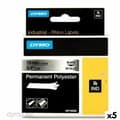Pikkukuva 1 / 2: Laminoitu teippi tarrakoneelle Rhino Dymo ID1-19 19 x 5,5 mm Musta Harmaa Itseliimautuvat (5 osaa)