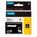 Pikkukuva 2 / 2: Laminoitu teippi tarrakoneelle Rhino Dymo ID1-19 19 x 5,5 mm Musta Polyesteri Valkoinen Itseliimautuvat (5 osaa)