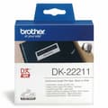 Miniatyrbillede 3 af 3: Sammenhængende etiket Brother DK22211 29 mm Sort Sort/Hvid Hvid