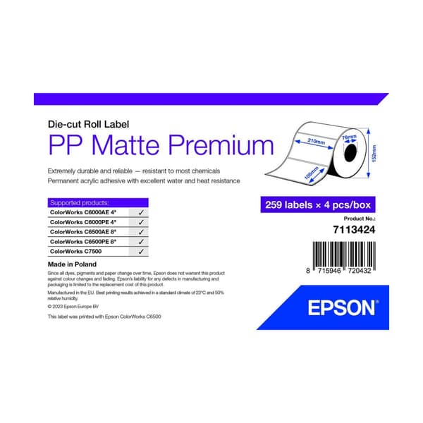 Skriverpapir Epson 7113424 Hvit (4 enheter)