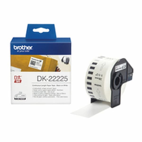 Kontinuerlig papirrulle Brother DK22225 Hvid 80 g/m²
