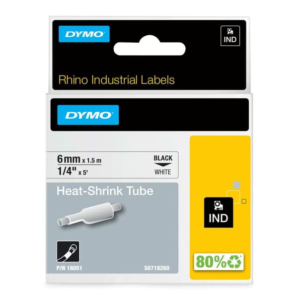 Laminoitu teippi tarrakoneelle ID1-6 Dymo 18051 Valkoinen