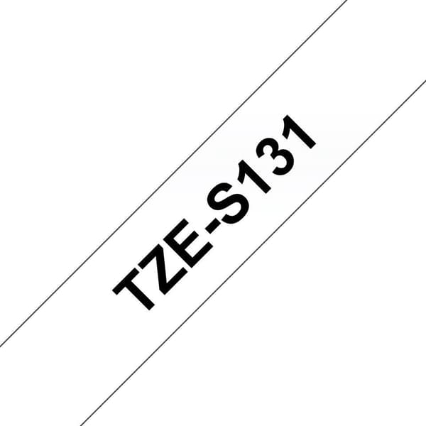 Tape BROTHER TZES131 12mm Svart på Klar