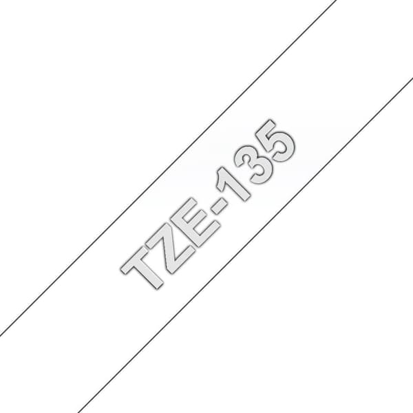 Tape BROTHER TZE135 12mm Vit på Klar