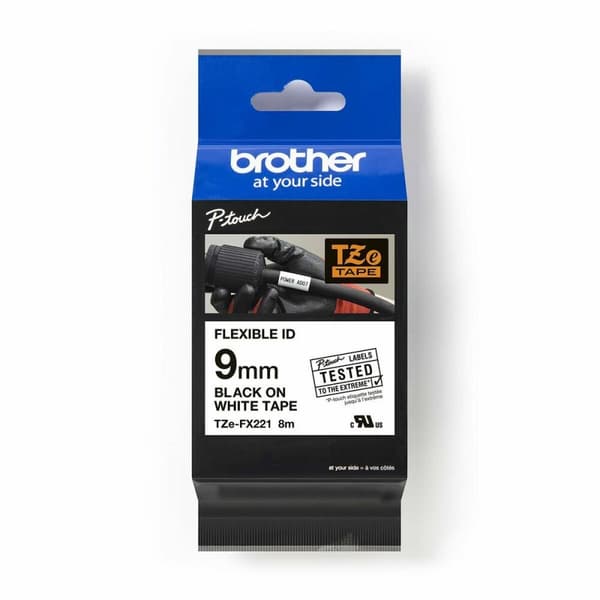 Flexibelt band Brother TZEFX221 (9 mm x 8 m)
