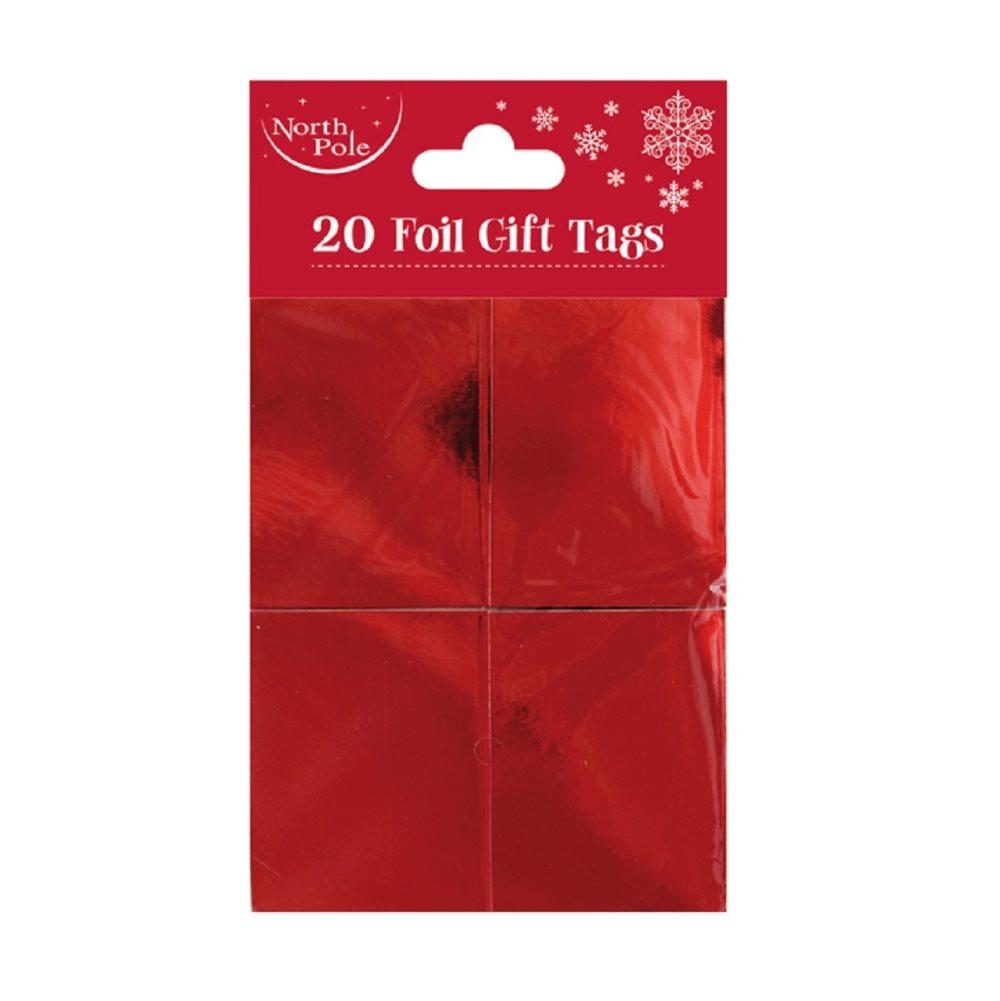 North Pole Christmas Foil Gift Tags (Pack of 20)