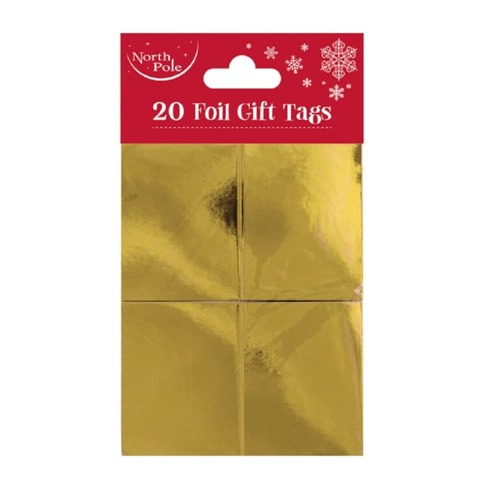 North Pole Christmas Foil Gift Tags (Pack of 20)
