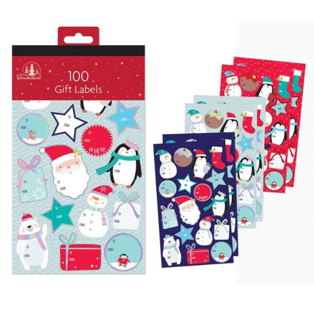 Festive Wonderland Christmas Gift Labels (Pack of 100)