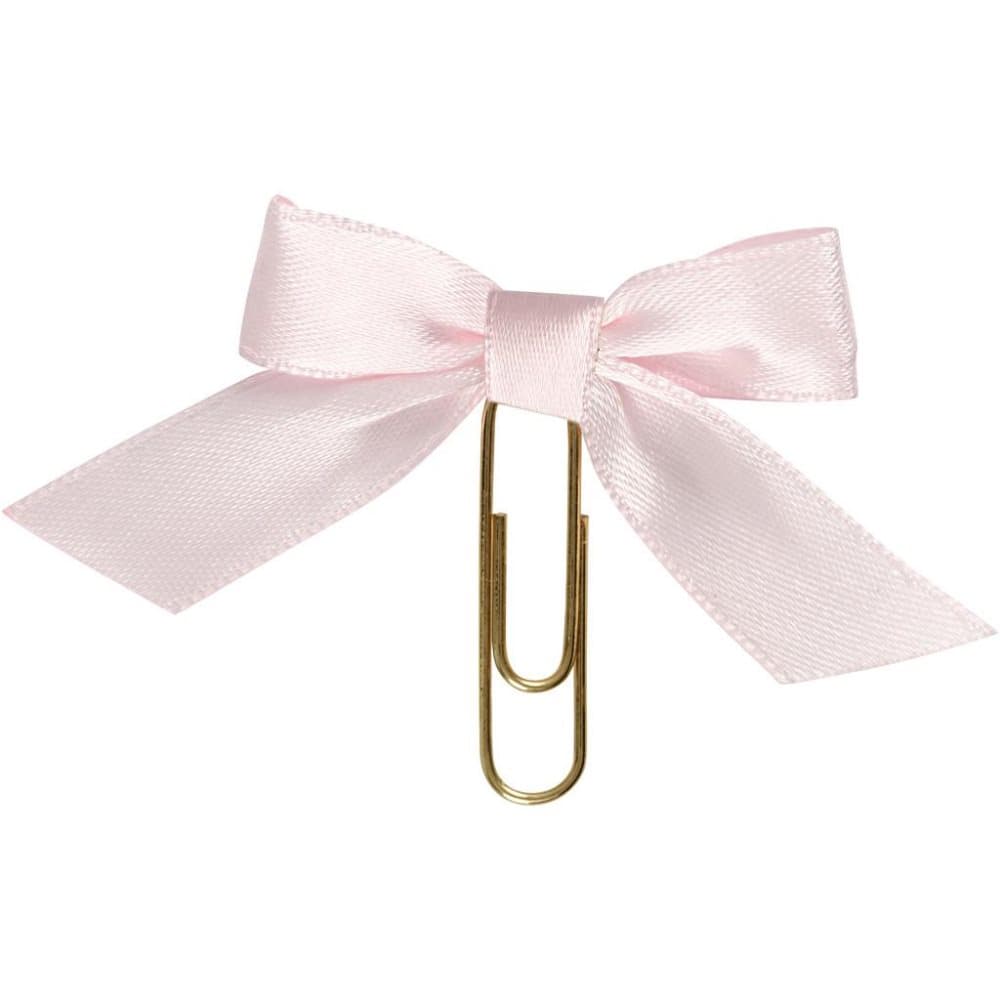 Gem i Guld med Rosa rosett i sidenband 5st.