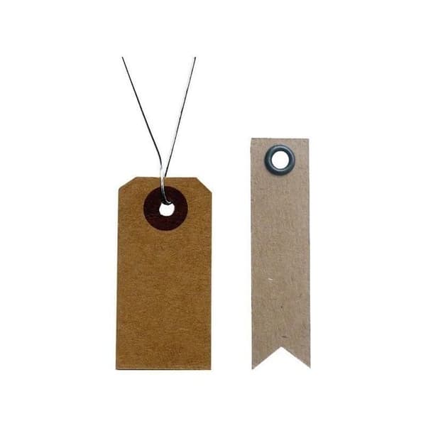 Kraftetiketter 4 x 2 cm med metalltråd + 20 st kraftetiketter