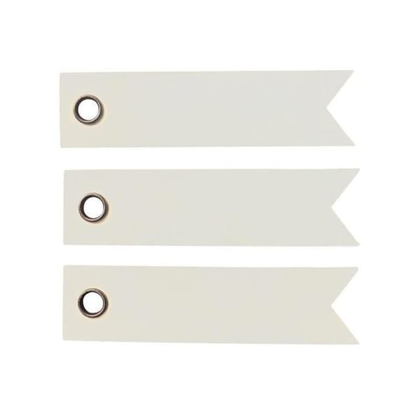 Öglaetiketter - Kraft - 20 stycken - Vit - 50x12mm - Kreativa aktiviteter