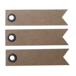 Eyelet-etiketter - Kraft - 20 stycken - 50x12mm - Kreativa aktiviteter - Förpackningsanpassning
