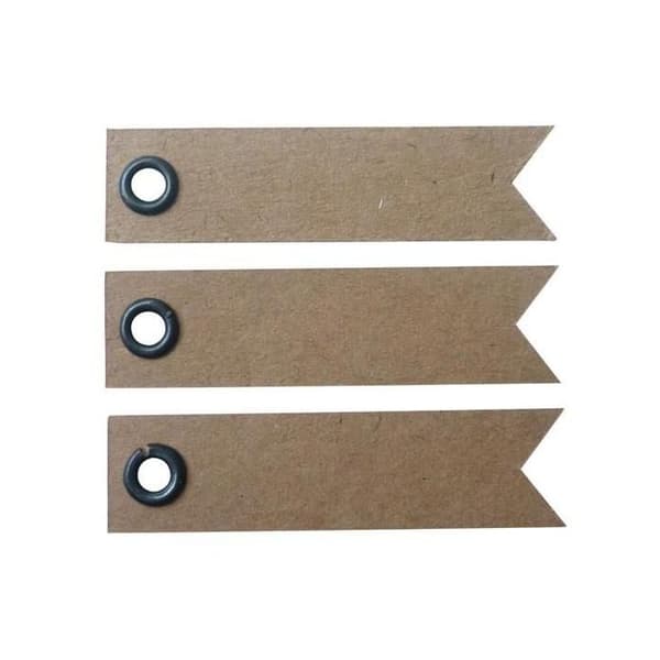 Eyelet-etiketter - Kraft - 20 stycken - 50x12mm - Kreativa aktiviteter - Förpackningsanpassning