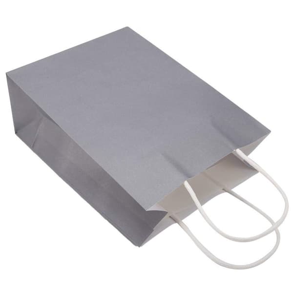 INF Papperskassar presentpåsar med handtag 10-pack Grå