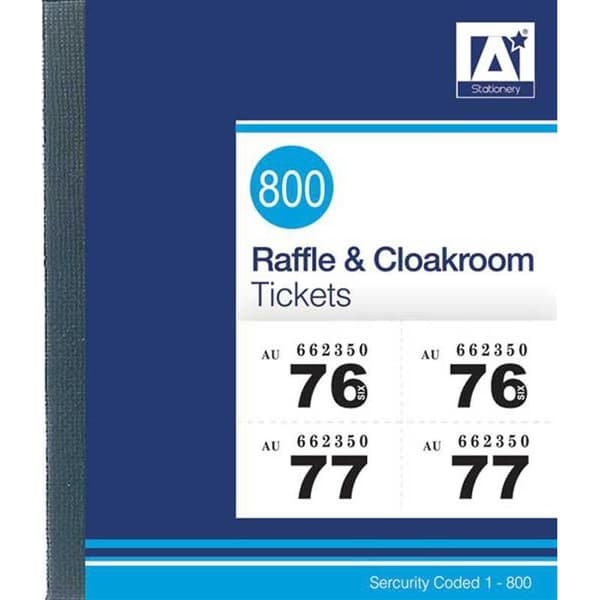 Anker Cloakroom Raffle Tickets Pad White/Blue One Size