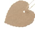 Miniatyrbild 3 av 3: Emagtech presentetikett - OS434-A - Set med 100 hjärtformade kraftpappersetiketter med brunt snöre
