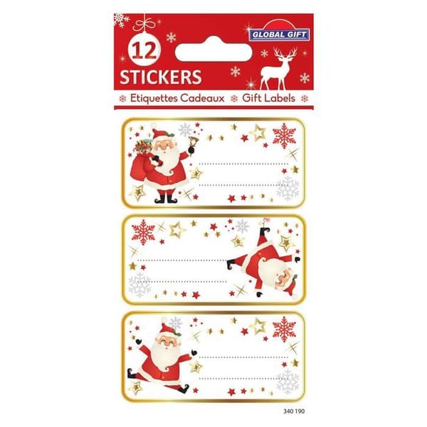 12 klisteretiketter till jul - Rolig jultomte