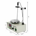 Miniatyrbild 9 av 9: 200W 0-2000 rpm 1L värmeplatta magnetisk omrörare med digital display, kraftfull omrörning, jämn uppvärmning, exakt styrning
