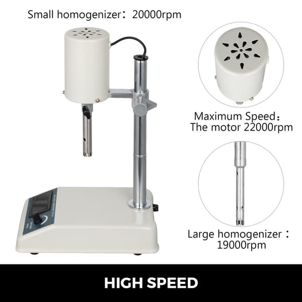 1L 22000rpm justerbar höghastighetshomogenisator med digital skärm, kraftfull prestanda, lyftdesign