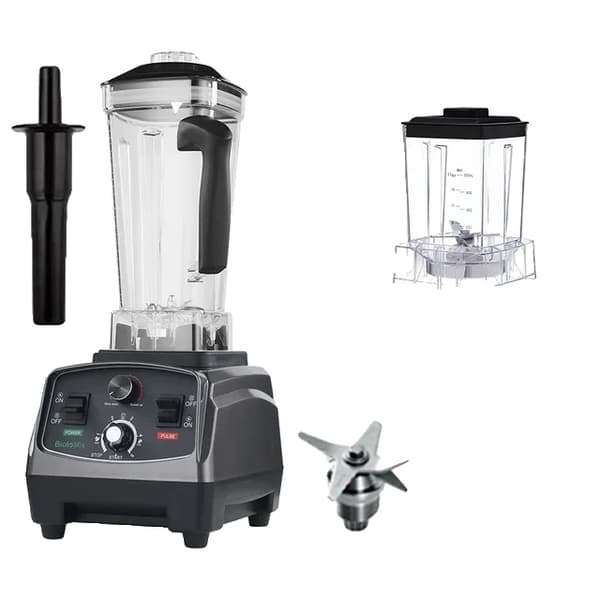 Erhvervskvalitet blender, 2200W effekt, BPA-fri kande, Med ekstra 3 dele, EU-stik
