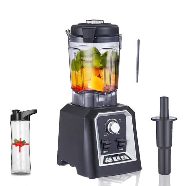 Professionel køkkenblender, 2200 watt, 2L BPA-fri krukke,EU-stik, Med 600 ml kop
