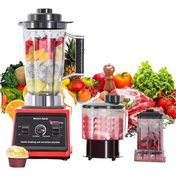 Kraftfull mixer, 9500W, 3L kapacitet,Röd