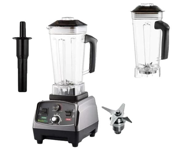 Kommersiell mixer, 2200W effekt, 2L kapacitet,Extra burk och 3 par, EU